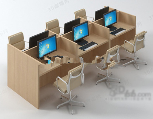  Office desk 3d model