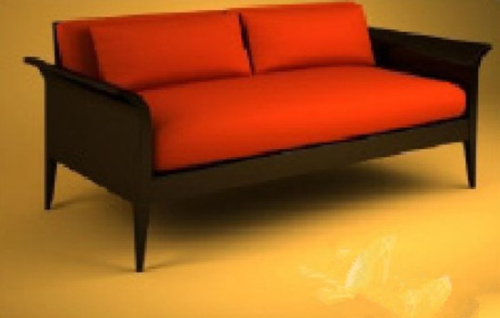 Orange sofa 3d model