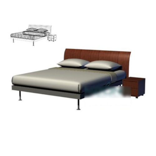 Chinese retro bed model