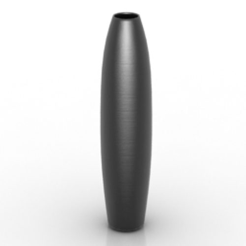 black slender porcelain model