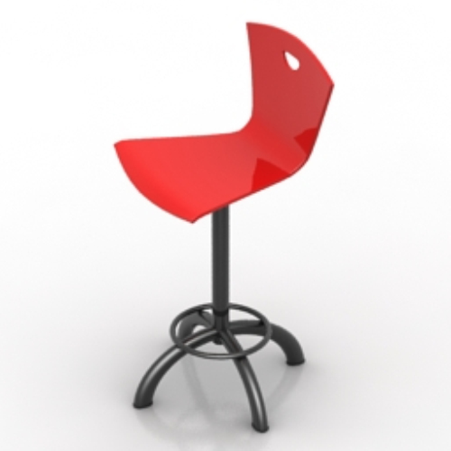 big red bar chair
