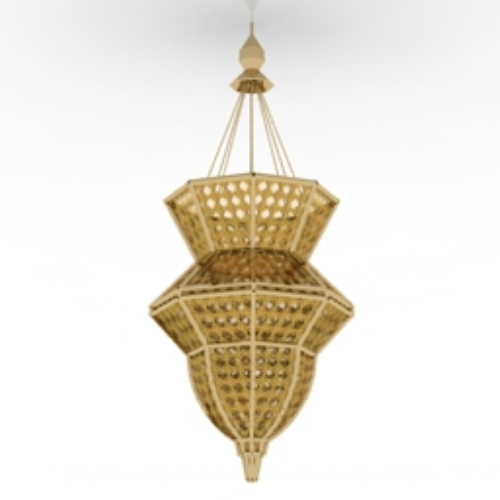 Bamboo-shaped chandelier model