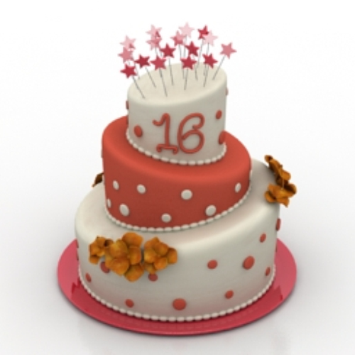 cute models birthday cake model