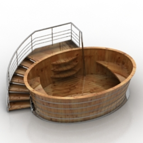 brown marble structure model pool