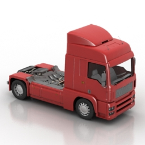 red car truck cockpit 3D models