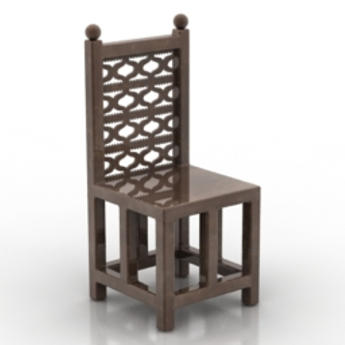 retro brown stool model