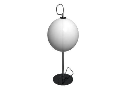 White spherical lamp 3D model