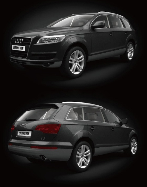 3d model black Audi sedan