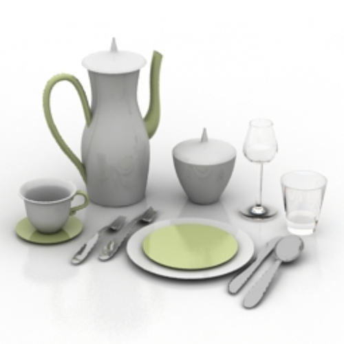 dining utensils model