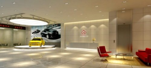 auto shop sales hall 3D models