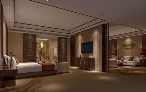 Chinese living room 3d model bedroom suites