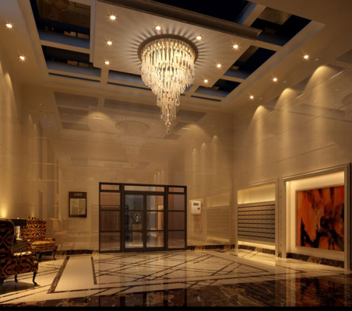 gorgeous hotel entrance hall 3D models
