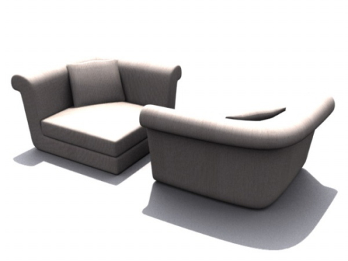 Fan-shaped sofa 3D model