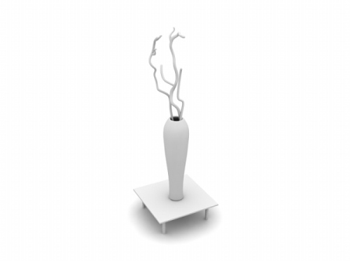 White vase ornaments 3D model