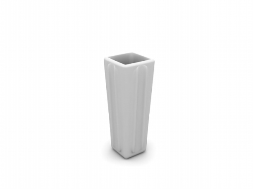 Square white vase 3D model