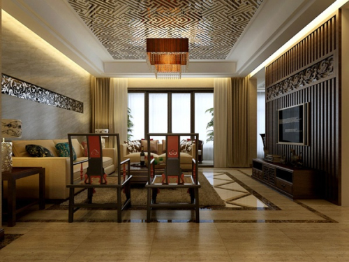 Modern living room 3d model antiquity mash