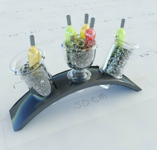 Champagne colored frame 3D model