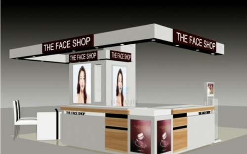 Showcase cosmetics sales model renderings