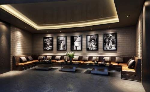 Large bar ktv private room model effect