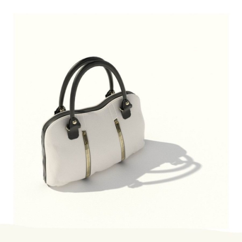 Ms. square white handbag 3D model