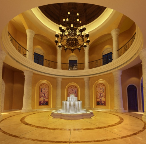 Ornate lobby fountain decorated 3D model