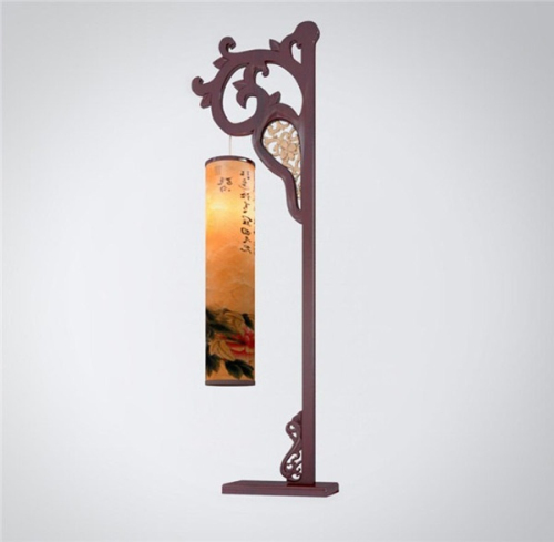 Classical Chinese style chandeliers 3D model Vertical