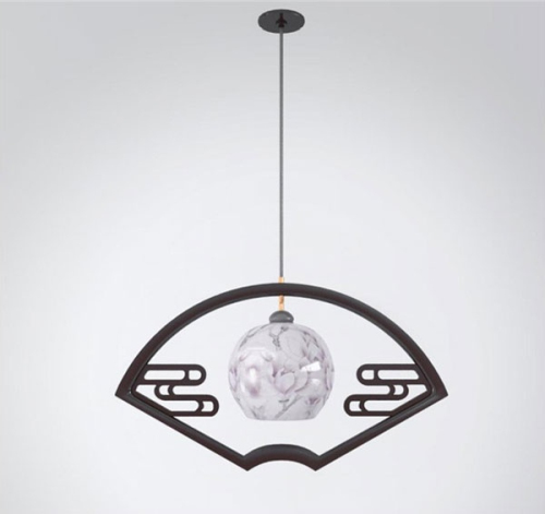 Fan of classical chandeliers 3D model