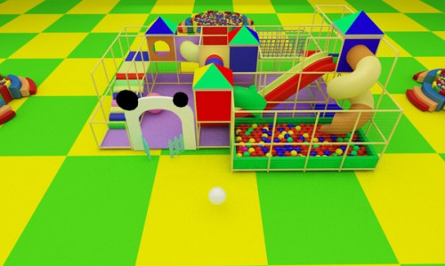 3D model building children's playground