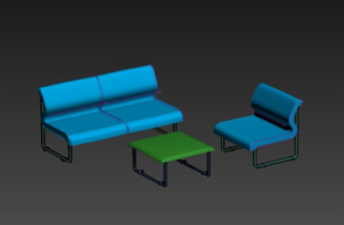 Sofa stool 3D model