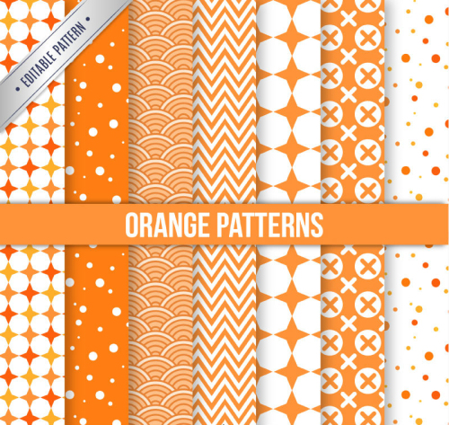 10 models orange line seamless background vector material