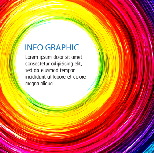 Colorful watercolor background vector material ring