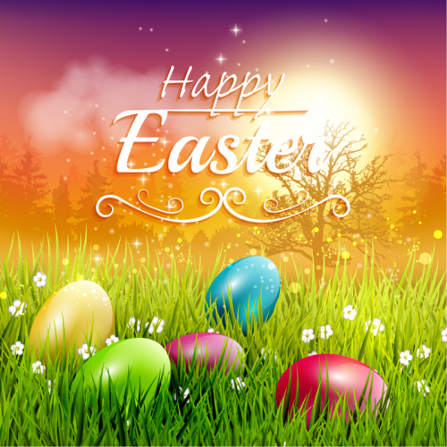 Dream Easter poster vector material
