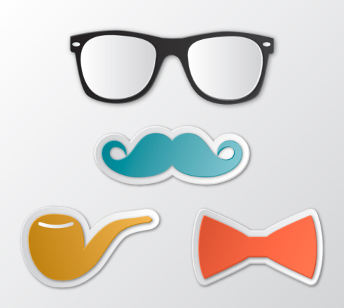 Father's Day element sticker vector material