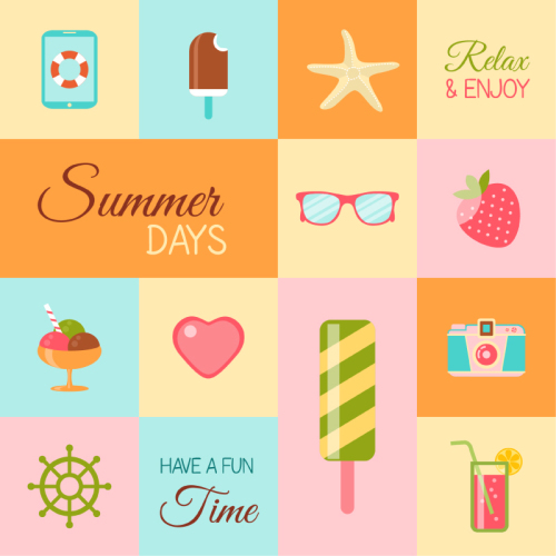 Summer elements of the vector material