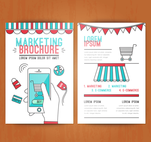 Creative marketing brochures Vectors