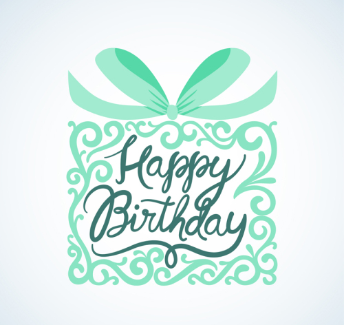Green pattern vector material Birthday Gift