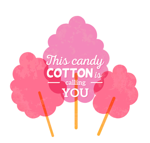 Color cotton candy vector material