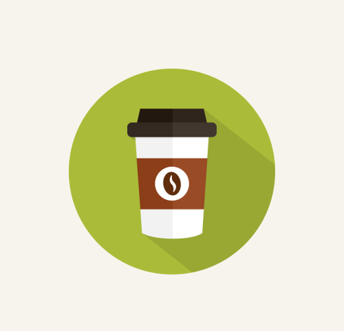 Exquisite takeaway coffee icon vector