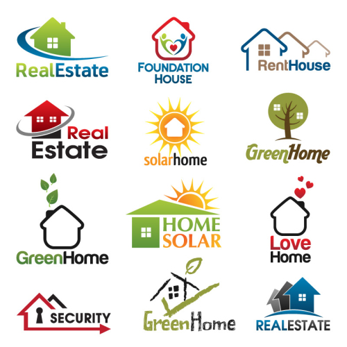 12 creative real estate signs vector material
