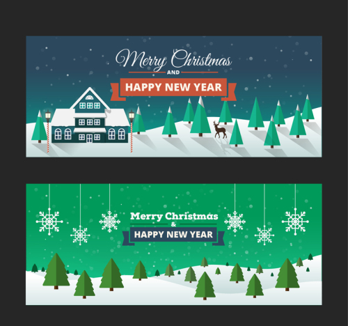 2 beautiful Christmas banner Vector