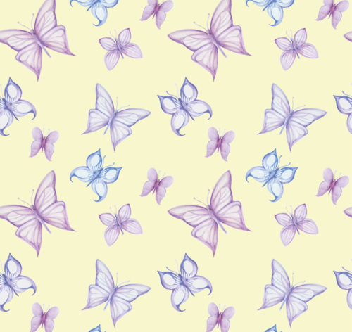 Elegant Butterfly seamless background vector material