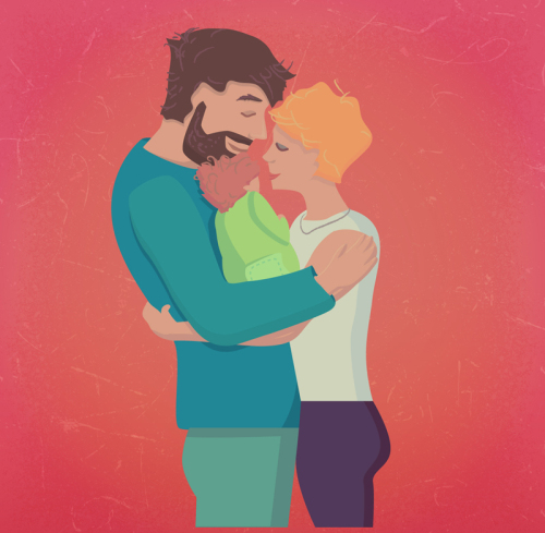 Embrace the family of three vector material