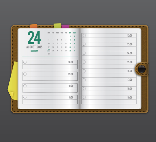 Open Notepad vector material